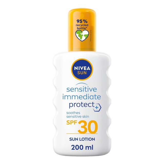 NIVEA SUN Sensitive SPF 30 Sun Lotion Spray   200ml