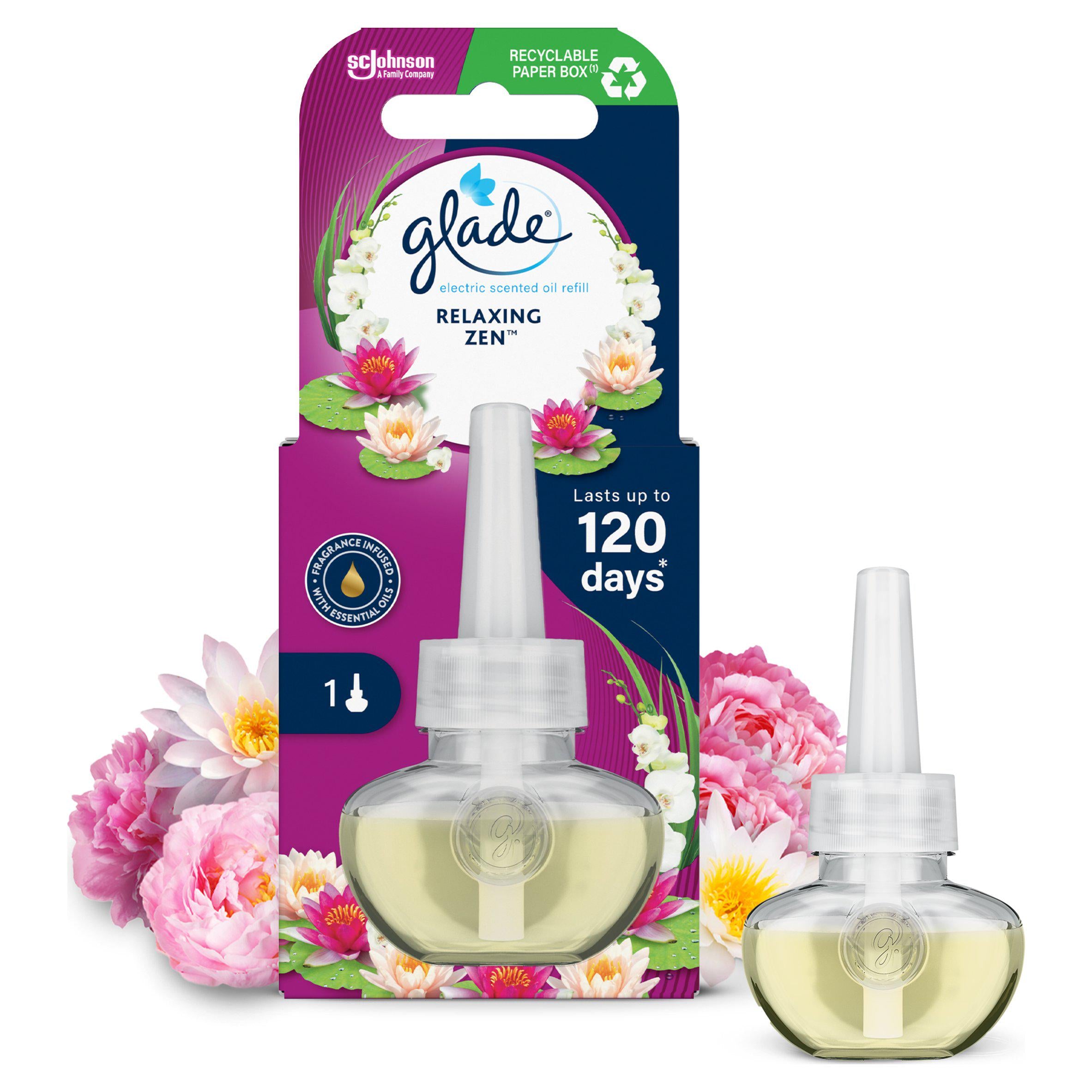 Glade Scented Oil Plug In Refill Air Freshener Relaxing Zen 20ml GOODS Sainsburys   