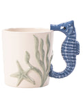 George Home White & Blue 3D Seahorse-Shaped Mug GOODS ASDA   