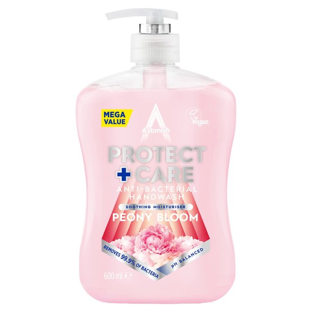 Astonish Protect & Care Anti Bacterial Handwash Peony Bloom   600ml GOODS M&S   