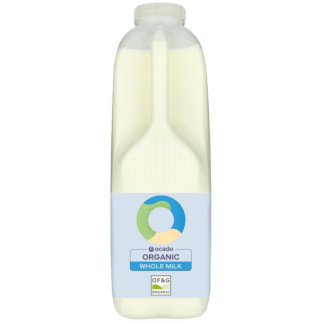 Ocado Organic British Whole Milk 2 Pints   1.136L GOODS M&S   