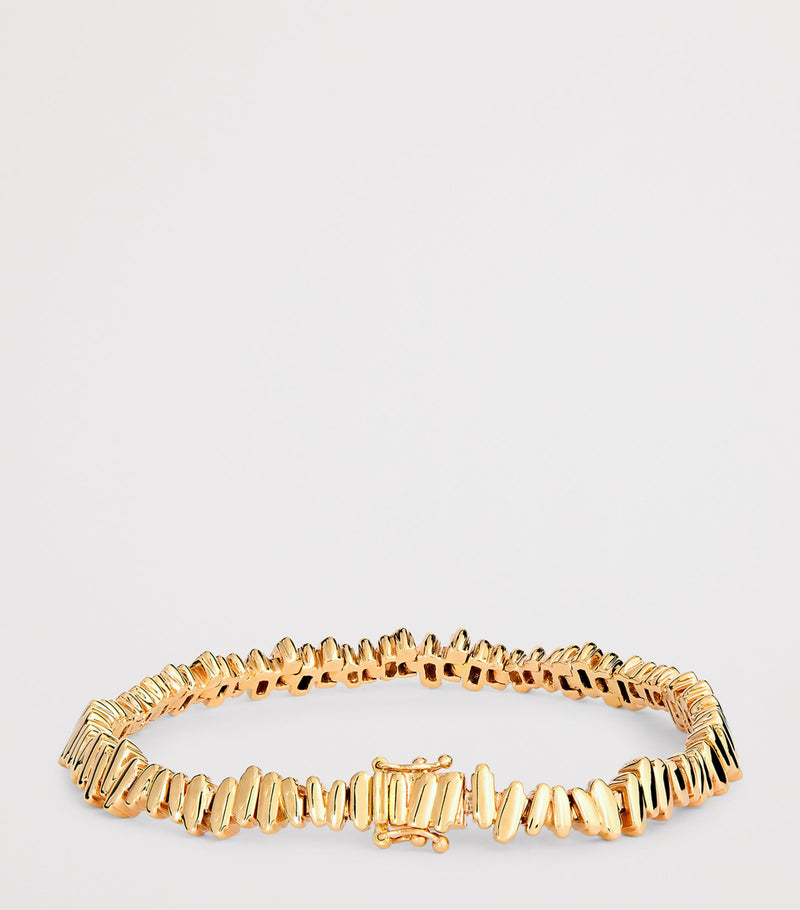 Suzanne Kalan rose gold golden tennis bracelet, imported from the UK