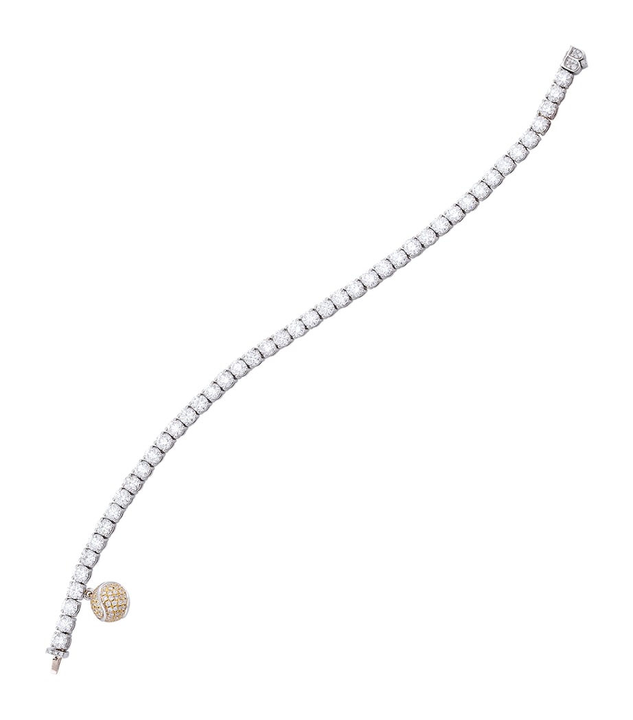 Boodles Platinum, Mixed Gold and Diamond Classic Tennis Bracelet