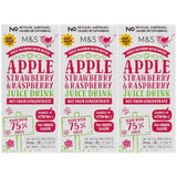 M&S Apple Strawberry & Raspberry Juice Drink   3 x 200ml GOODS M&S   