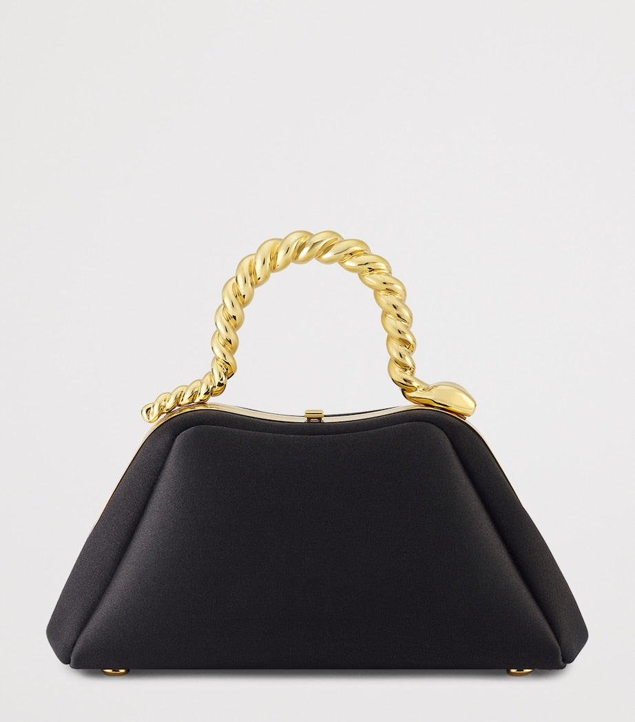 Bvlgari Satin Serpentine Mini Top-Handle Bag, imported from the UK