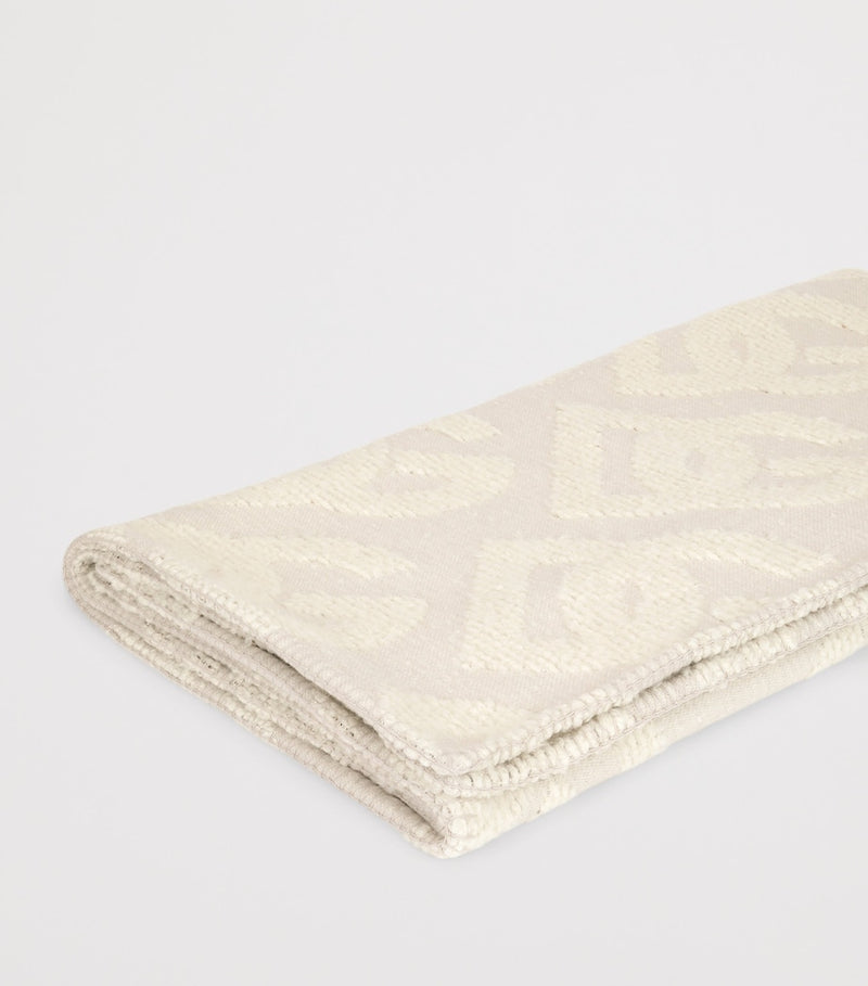 Dolce & Gabbana wool-cashmere-silk logo throw 140cm x 180cm - British product