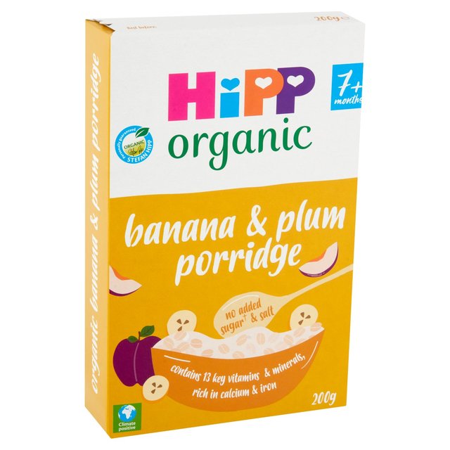 HiPP Organic Banana & Plum Porridge Baby Cereal 7+ Months    200g GOODS M&S   