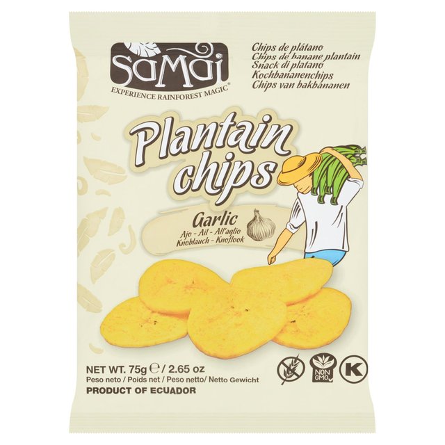 Samai Plantain Chips Garlic   75g GOODS M&S   