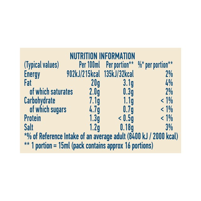 Hellmann's Garlic & Herb Salad Dressing & Dip   250ml GOODS M&S   