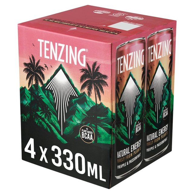 TENZING Natural Energy Pineapple & Passionfruit BCAA Pack   4 x 330ml GOODS M&S   