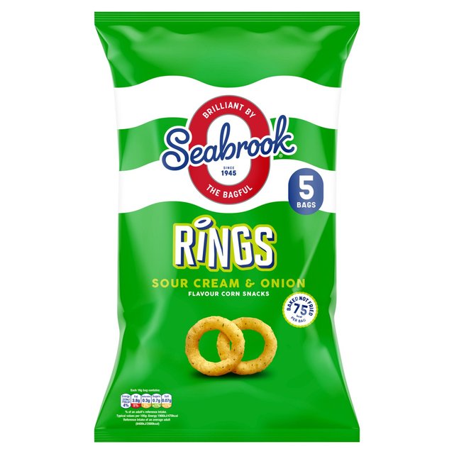 Seabrook Loaded Rings Sour Cream & Onion   5 per pack