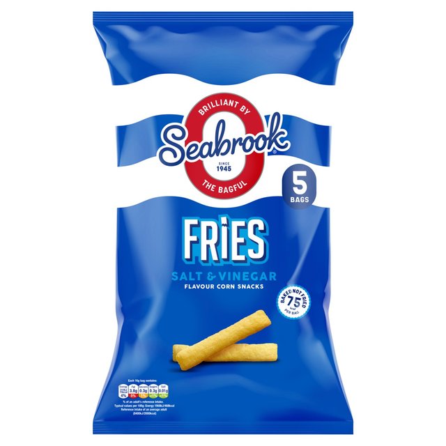 Seabrook Loaded Fries Seaside Salt & Vinegar   5 x 16g GOODS M&S   