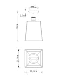 Black Warwick flush ceiling light with glass shade, imported from the UK