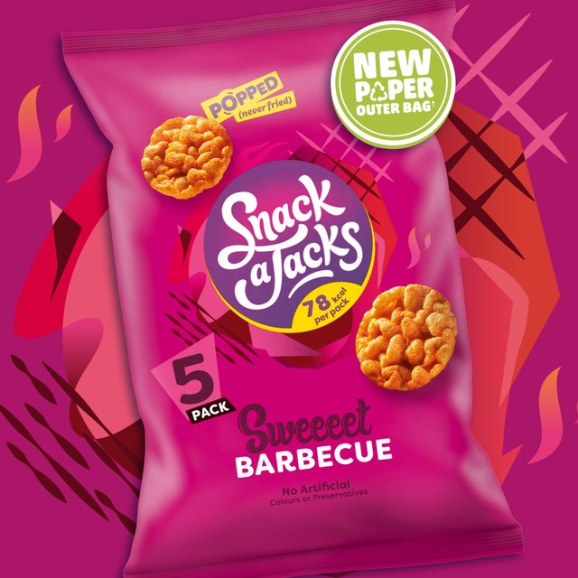 Snack a Jacks Sizzling Barbecue Multipack Rice Cakes   5 per pack GOODS M&S   