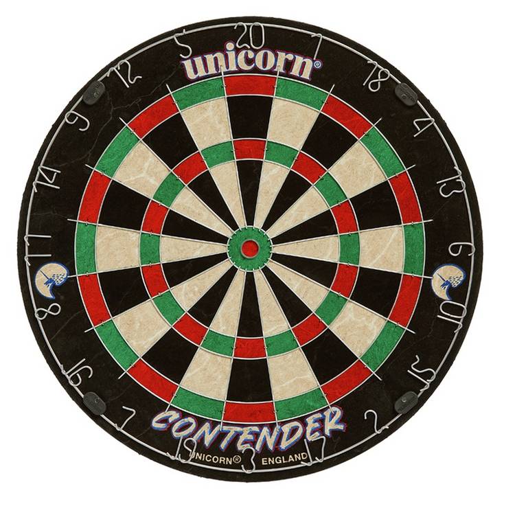 Unicorn Contender dartboard 48cm, imported from the UK