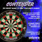 Unicorn Contender dartboard 48cm, imported from the UK