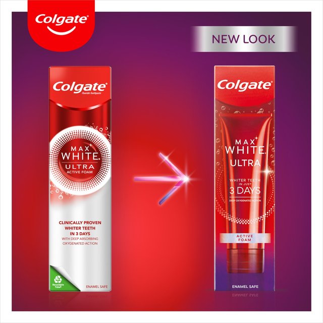 Colgate Max White Ultra Active Foam Whitening Toothpaste   75ml GOODS M&S   