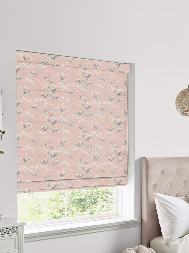 Laura Ashley roman blind blush pink Animalia print, imported from the UK
