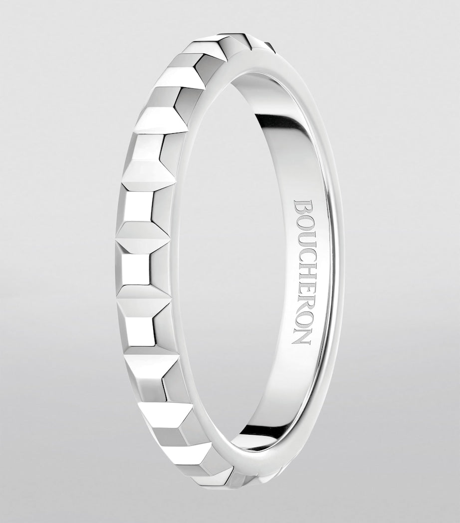 Boucheron Platinum Clou de Paris wedding band - British product