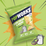 PopWorks Sour Cream & Onion Popped Crisps Sharing Bag   85g GOODS M&S   