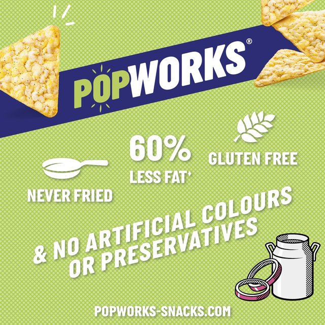 PopWorks Sour Cream & Onion Popped Crisps Sharing Bag   85g GOODS M&S   