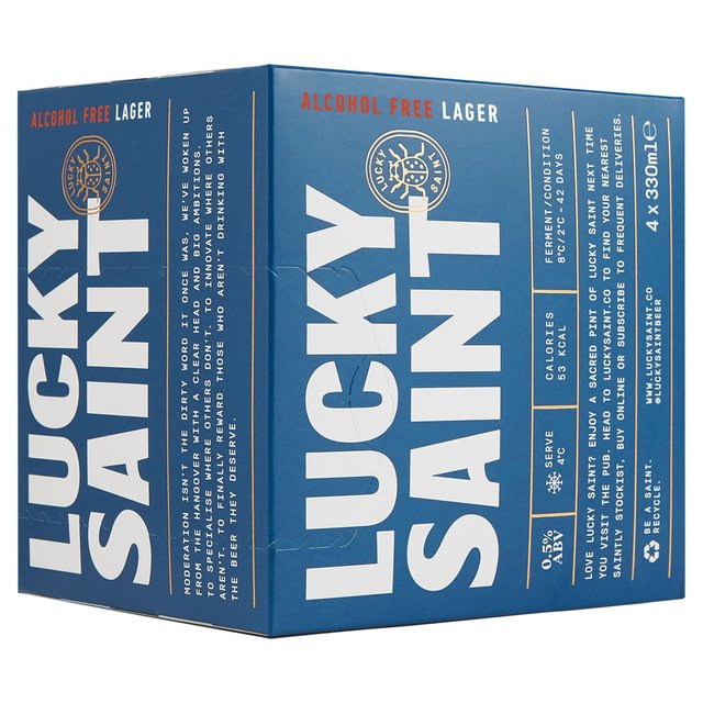 Lucky Saint Low Alcohol Lager   4 x 330ml GOODS M&S   