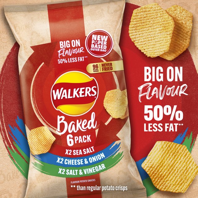 Walkers Baked Variety Multipack Snacks   6 per pack GOODS M&S   