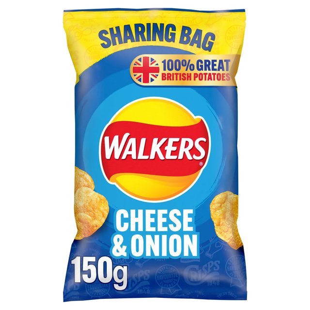 Walkers Cheese & Onion Sharing Bag Crisps   150g GOODS M&S   