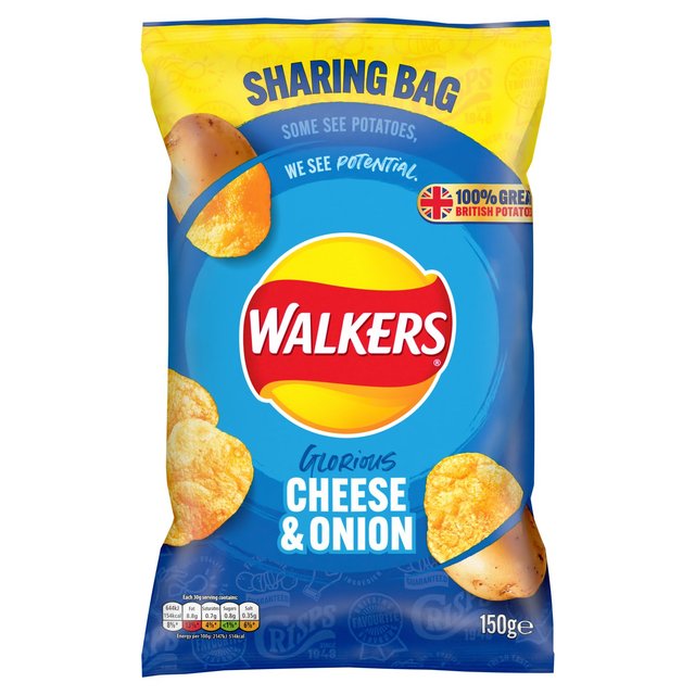 Walkers Cheese & Onion Sharing Bag Crisps   150g GOODS M&S   