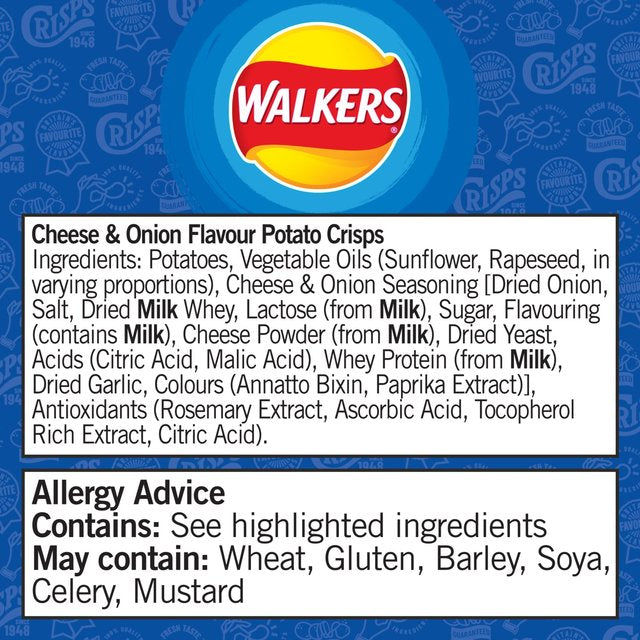 Walkers Cheese & Onion Sharing Bag Crisps   150g GOODS M&S   