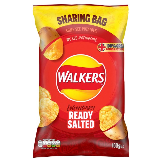 Walkers Ready Salted Sharing Bag Crisps   150g GOODS M&S   