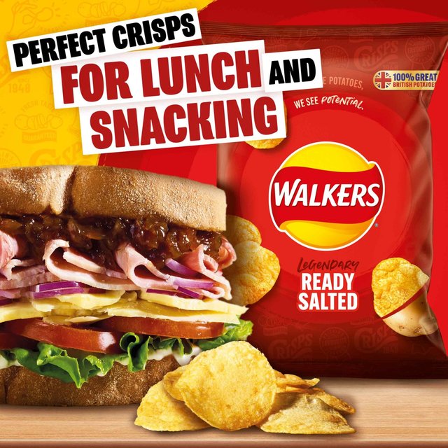 Walkers Ready Salted Sharing Bag Crisps   150g