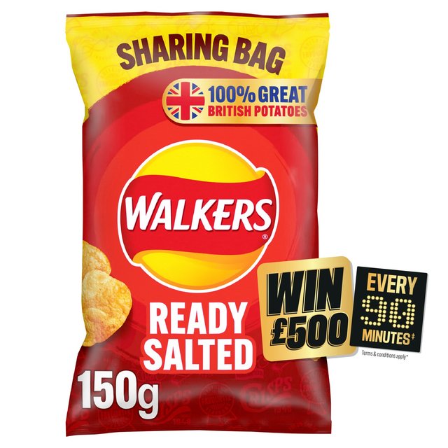 Walkers Ready Salted Sharing Bag Crisps   150g GOODS M&S   