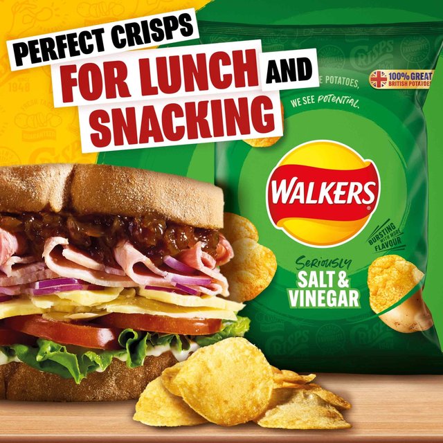 Walkers Salt & Vinegar Sharing Bag Crisps   150g GOODS M&S   