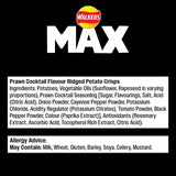 Walkers Max Strong Fiery Prawn Cocktail Multipack Crisps   6 per pack GOODS M&S   