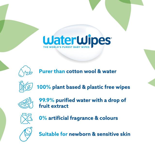 WaterWipes Sensitive Newborn Biodegradable Wipes - 1080 Wipes   18 x 60 per pack GOODS M&S   