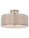 Gallery Home Keela ceiling light geometric metal fabric shade - British product