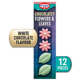 Dr. Oetker 12 Chocolate Flavour Flowers and Leaves Cake Decorations   11g GOODS M&S   