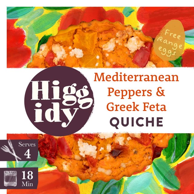 Higgidy Mediterranean Pepper & Feta Veg-Packed Quiche   400g GOODS M&S   