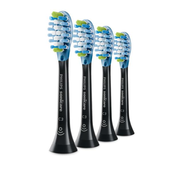 Philips Sonicare Brush Heads  Premium Plaque Defence RFID (Black)   4 per pack