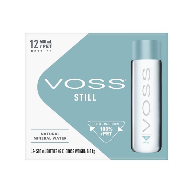 VOSS Still Artesian Water rPET Bottle   12 x 500ml