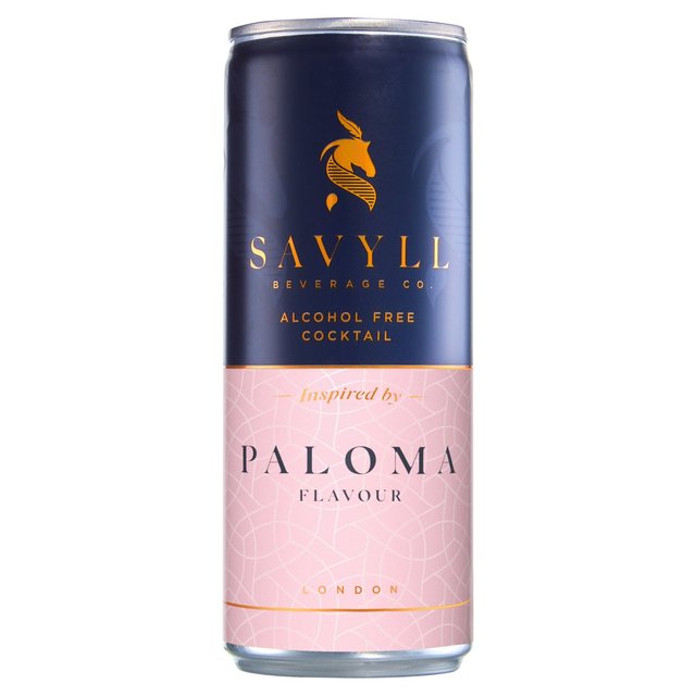 Savyll Alcohol Free Cocktail Grapefruit Paloma Tequila Flavour   250ml GOODS M&S   