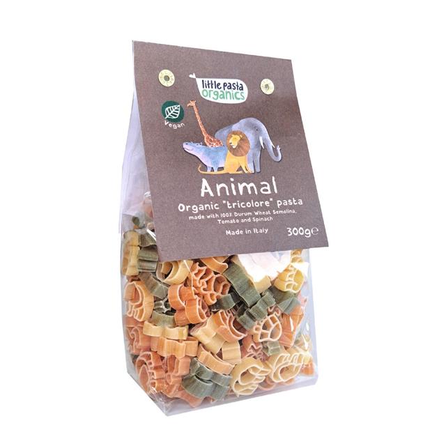 Little Pasta Organics Animal Shaped Pasta Spinach + Tomato   300g