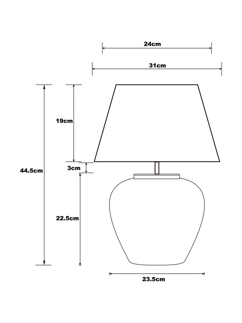 Lydford small table lamp, imported from the UK