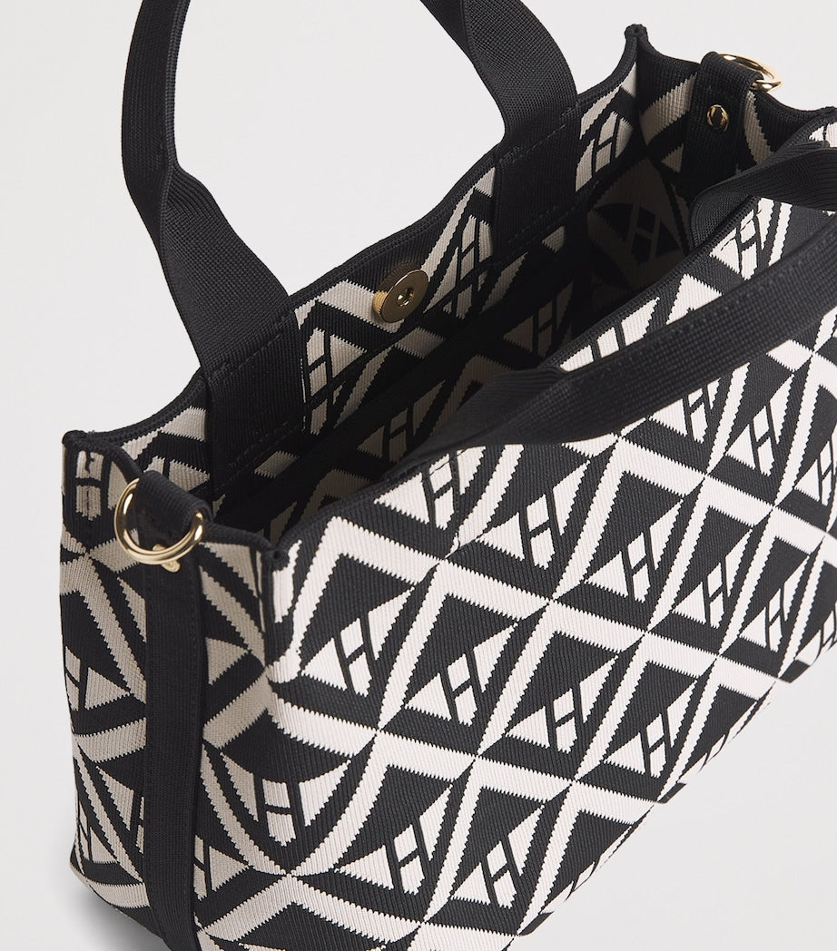 Harrods small geometric tote bag (British brand)