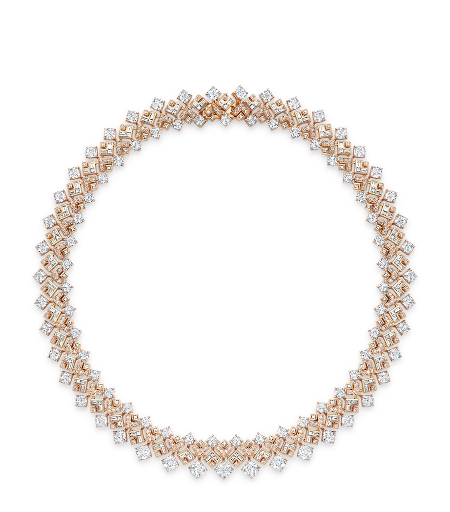 Boodles rose gold diamond collar necklace (British brand)