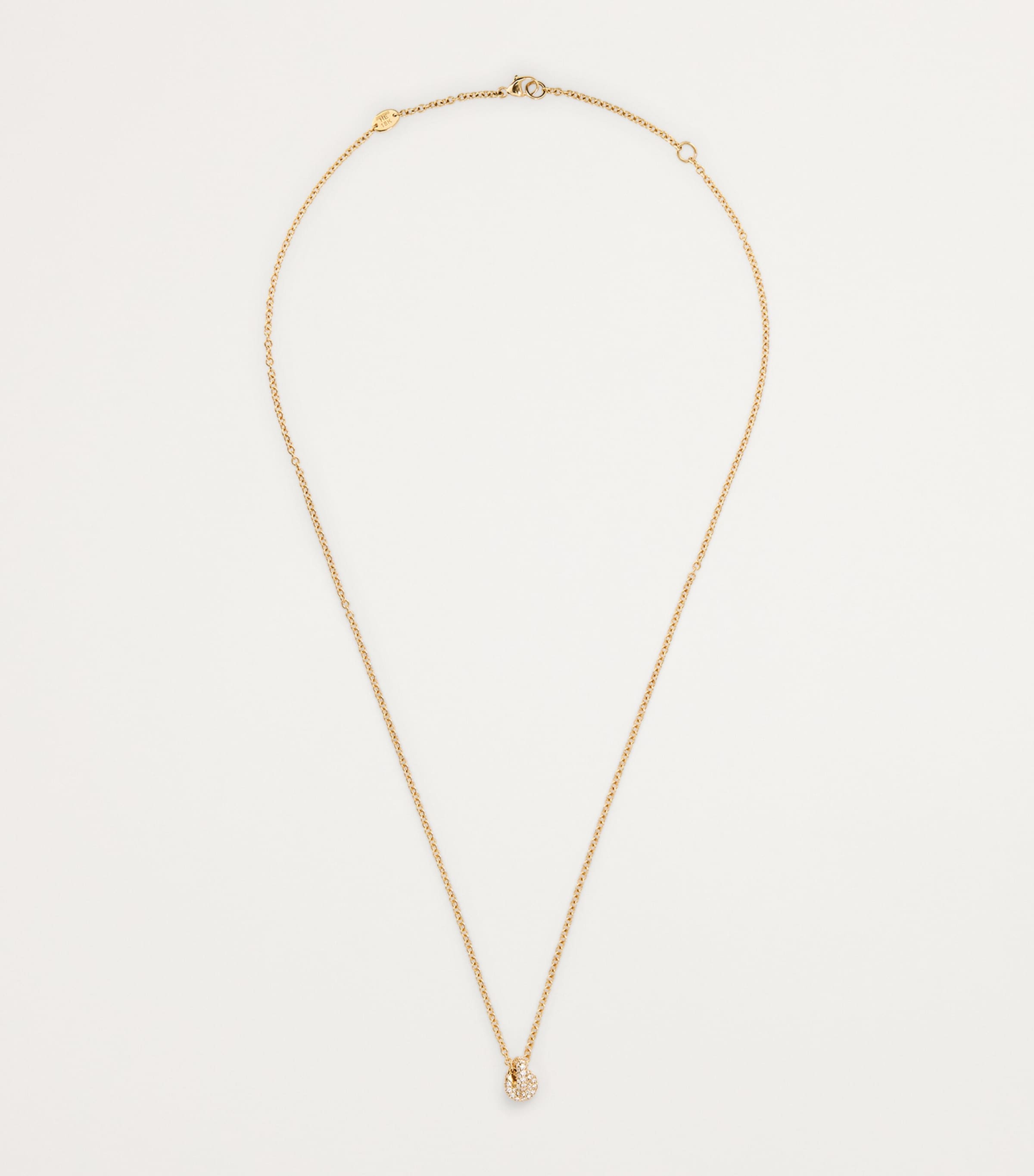 Engelbert Yellow Gold and Pavé Diamond Legacy Knot Necklace - British product
