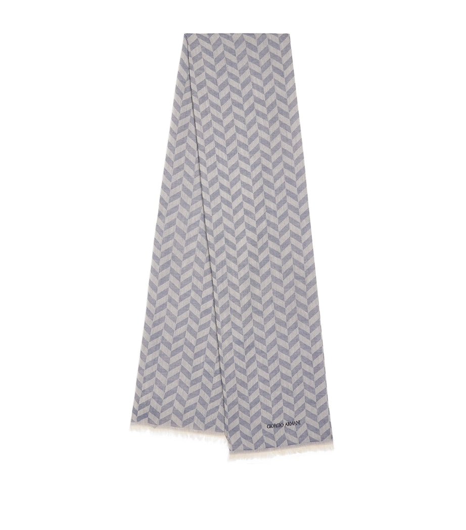 Giorgio Armani jacquard cashmere scarf, imported from the UK