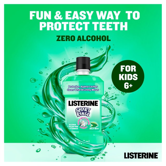 Listerine Smart Rinse Mild Mint for Kids 6+   500ml