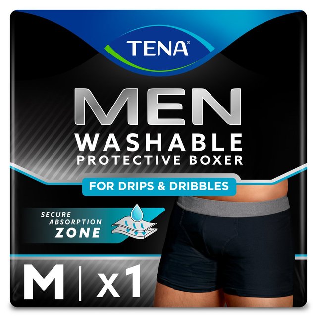 Tena Men Washable Incontinence Boxer Black Size Medium GOODS M&S   